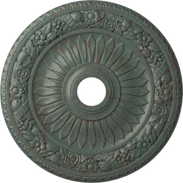 Ekena Millwork Bellona Medallion (Canopies up to 3 5/8"), 23 5/8"OD x 3 5/8"ID x 1 1/8"P, Cloud Burst Crackle CM23BECBC - main